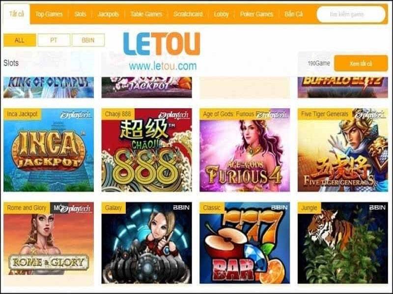 Hàng ngàn game hấp dẫn tại casino trực tuyến Letou