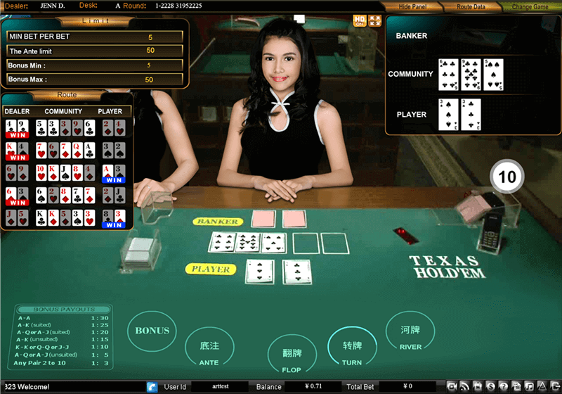 live casino poker