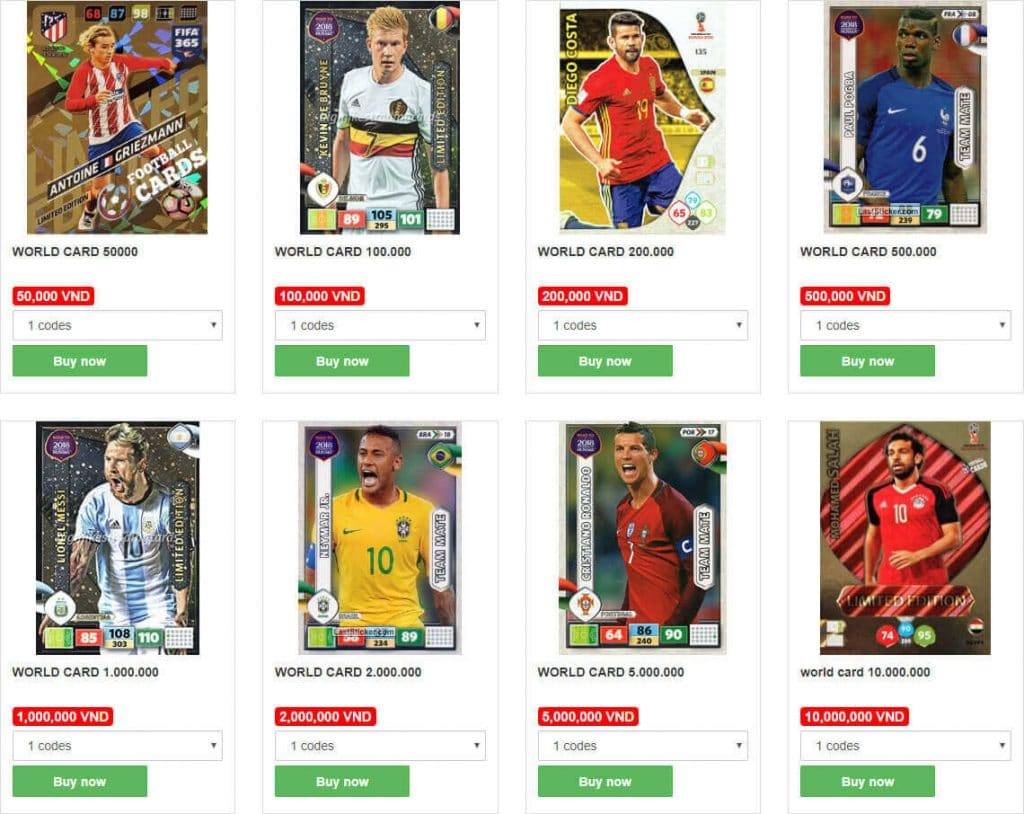 Cách mua thẻ worldcard asia và nạp vào tài khoản Fb88 để cá cược bóng đá mùa World Cup 2018